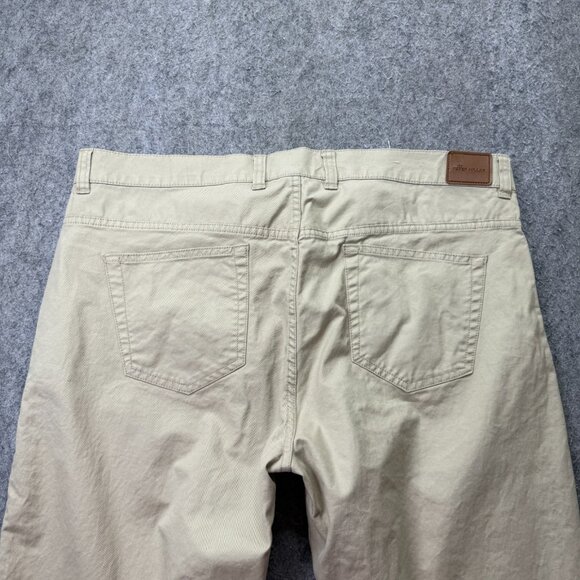 Peter Millar 5-Pocket Pants Men 38 x 28 Beige Khaki Stretch Soft Touch Pima - Picture 8 of 16